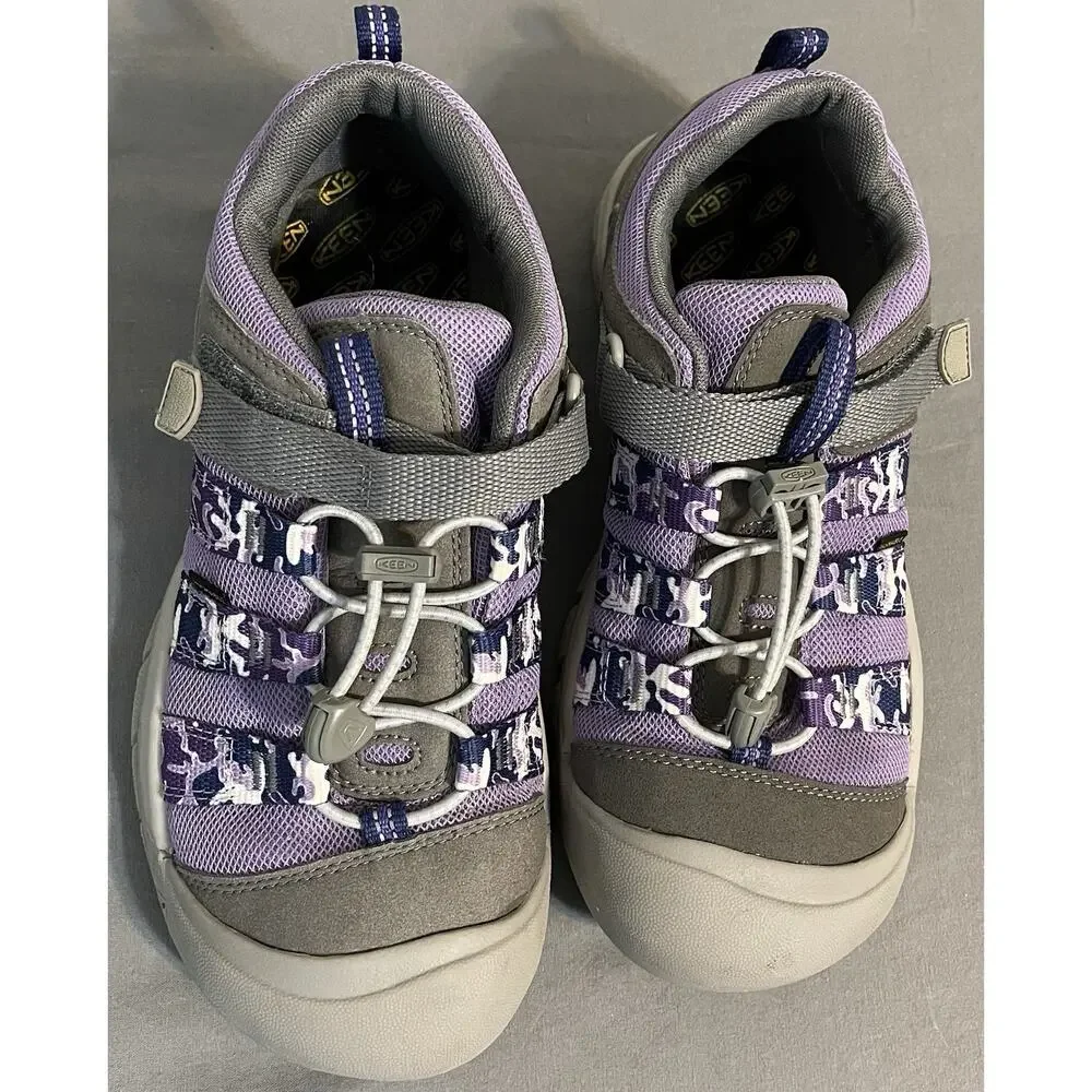 KEEN Youth Kids Newport H2 Purple Camo Closed Toe Hiking Sandals Sz 6 Great Cond